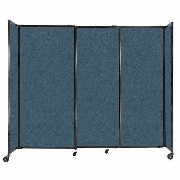 Versare StraightWall Sliding Portable Partition 7'2" x 6' Caribbean Fabric 1448572 - main